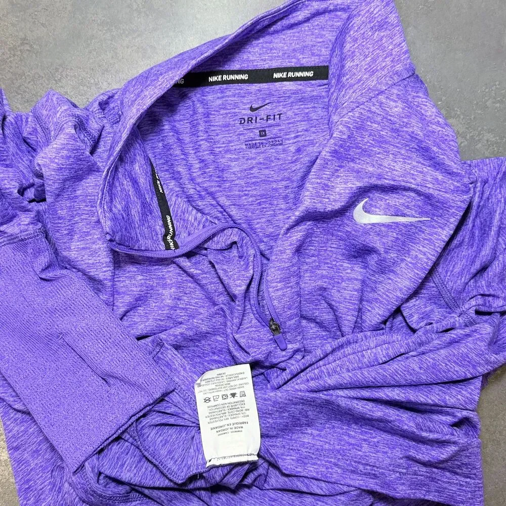 Nike Running Dri-FIT Purple Heather Quarter-Zip Top | Women’s 3X